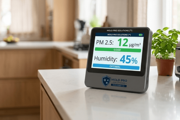 Indoor air quality testing equipment measuring spore counts